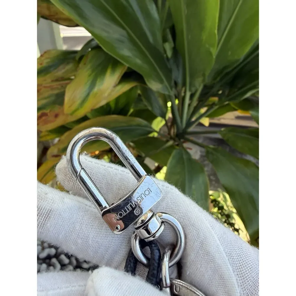 Louis Vuitton Graphite Rope Bag Charm & Key Holder Authentic with Box & Dust Bag